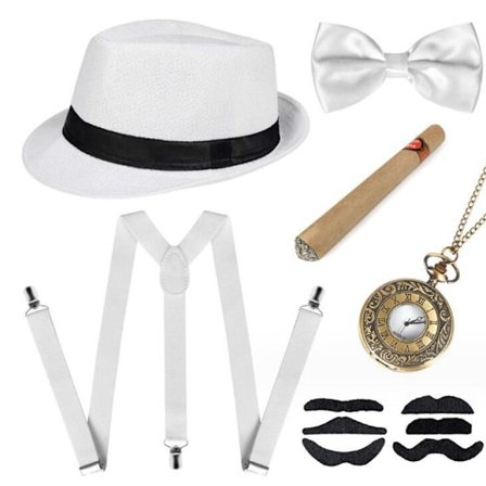 Tillbehörssats för män från 1920-talet för temafester