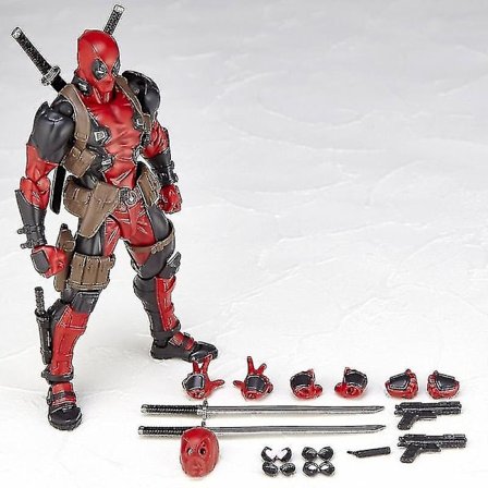 X-men Deadpool-staty, rörliga superhjältefigurer, med vapen, leksaker presenter till barn, Diy C