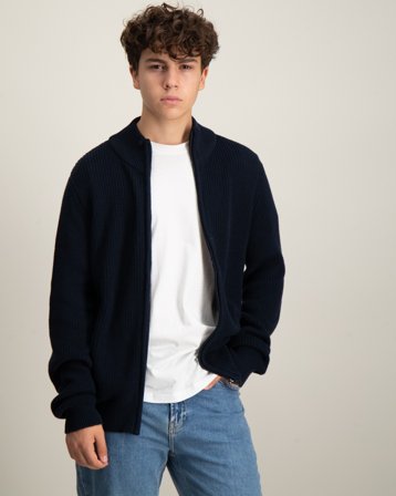 Grunt Gotfred Knit Blå Tröjor Kille - Kids Brand Store