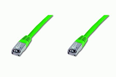 Digitus SF-UTP PatchCord Cat5e. CU. Green. 5.0m Factory Sealed