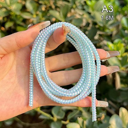 1,6 m spiralladdare kabel sladdskydd Antibrott fjäderskydd