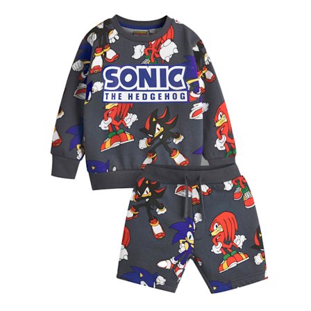Sonic The Hedgehog Pojks Sweatshirt och Shorts Set 4-5 År Grå