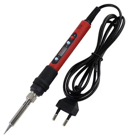 Digitalt Display Elektrisk Loddejern Rød 80W 110V / 220V Justerbar Temperatur Lodning Svejsning Aflodning Reparationsværktøjer