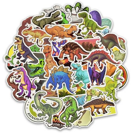 Klistermärken, 50 pack - Dinosaurier