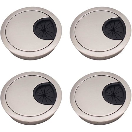 60mm Dator Grommet, 4st Metallkabel Grommet, Skrivbord Grommet Kabel, Dator Skrivbord Kabelhålsskydd, För Hantering Av Kontor Och Dator Skrivbord W