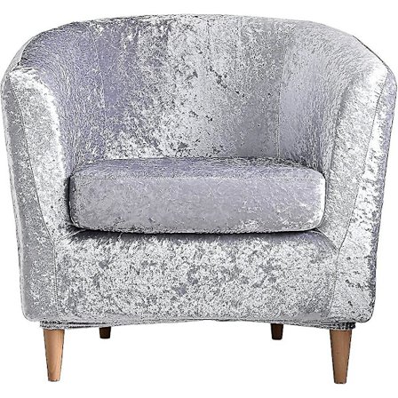 Knust Fløjl Tub Stolbetræk, 2 Dele Armstol Sofa Betræk Med Acsergery Pudegave