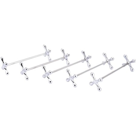 5 stk Sølv Zinklegering Blomst Spisepinde Støtte Skeer Stativ Gafler Knive Holder 5-pak