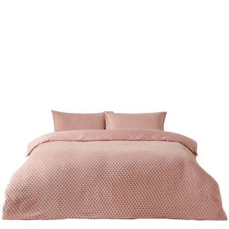 The Linen Yard Tufted Polka Dot Påslakan Set Single Blush