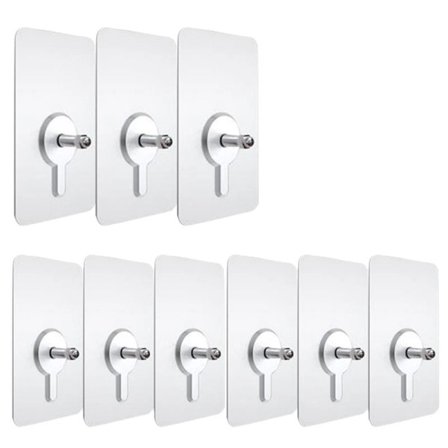 10 bitar Hylla Klister Vägg krokar Klar Skåp Skåp Hylla Pindar Vägg Hängare