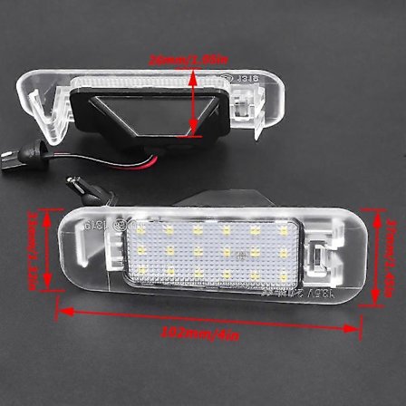 2 stk. til Kia Rio 2005-2011 Rio5 2006-2011 Bil Bag Høj Lysstyrke Hvid LED Nummerpladelys Nummerpladelampe