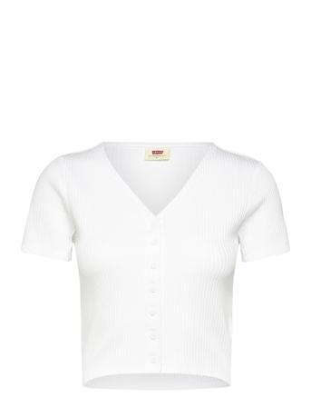 Monica Ss White + Tops T-shirts & Tops Short-sleeved White LEVI ́S Women