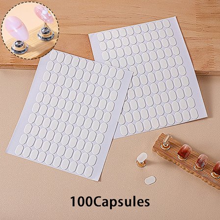 100 stk negle dobbeltsidet klæbende tape til falske negle Display S