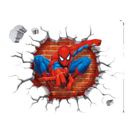 50cm*45cm 3D veggdekor 1 stykke avtagbar veggdekor