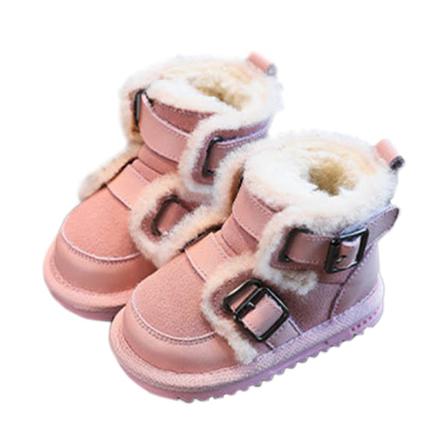 Unisex-barn Rund Tå Magic Tape Spänne Rem Fashion Bootie