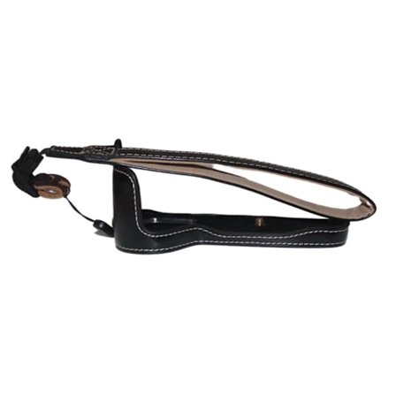 Canon EOS 6D Mark II läderfodral för halva kroppen med rem - Svart