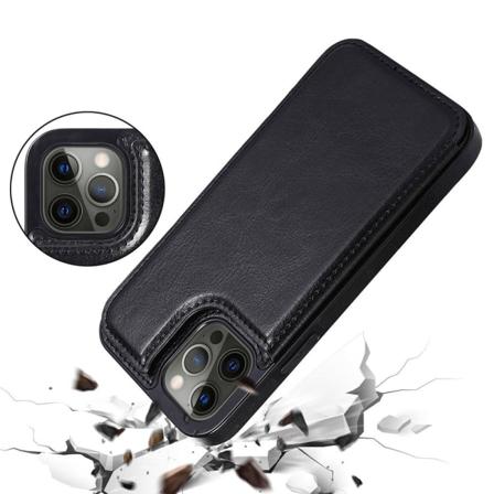 Glat NKOBEE etui med kortrum - iPhone 12 Pro Max Svart