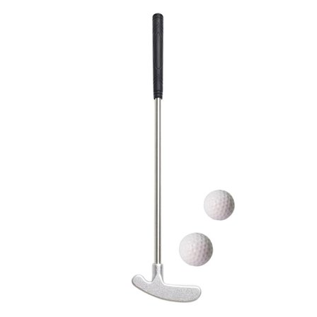 1 sarja minigolf-putteri maila 2 golfpallolla TPR-kahva oikea- ja vasenkätiset ruostumaton teräs golfmaila lapsille aikuisille pöytäpeli golfputteri 