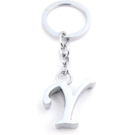 Bokstav Enkel Alfabet Berlock Nyckelring, Nyckelring, Väskberlock (Y)