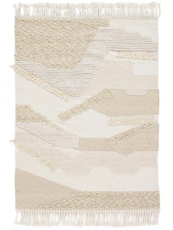 Tapis De Laine Landscape Blanc/Multicolore Oeko-Tex