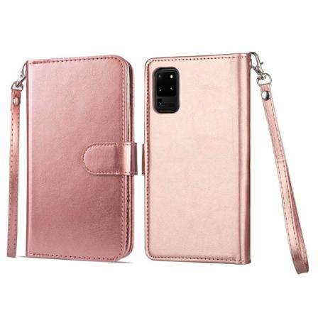 Samsung Galaxy S20 Ultra - Stilrent 9-Kort Plånboksfodral Roséguld