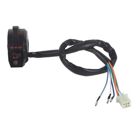 7/8 tuuman moottoripyörän vasen kytkin ohjaustangon ohjaus sarvi suuntavilkut valo korkea/matala palkki musta uusi