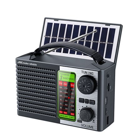 BT99S-Bærbar Genopladelig AM/FM Radio med Bølge/Kortbølge Support, USB, TF, MP3, Bluetooth Højttaler, Lommelygte Funktion, Batteri Inkluderet