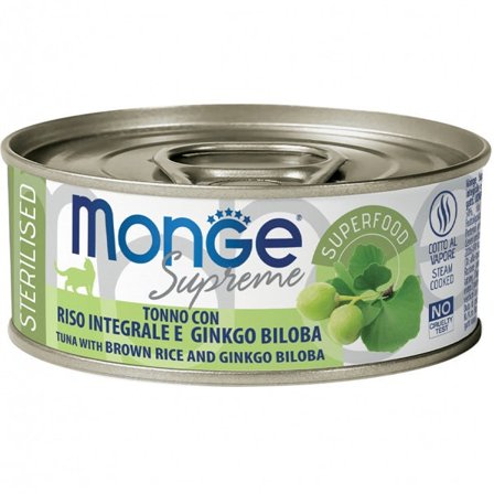 Monge Supreme Tonno Riso Integrale e Ginkgo Biloba Cibo Umido