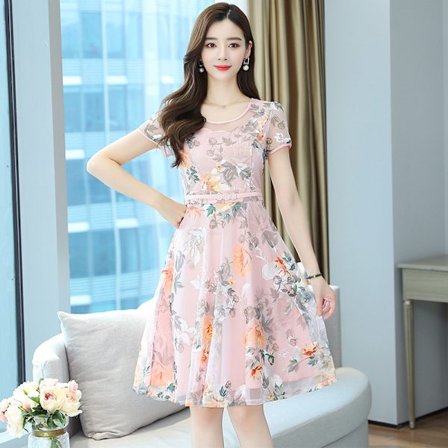 Kvinders Graviditetskjole Casual Graviditets Swing Kjole Graviditetstøj Knæ