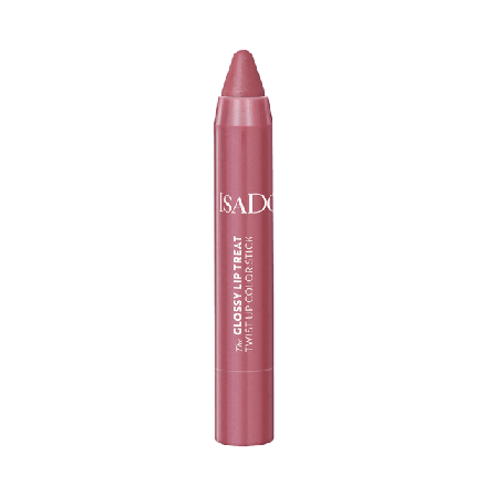 IsaDora The Glossy Lip Treat Twist Up Color Stick Bare Belle Läppglans Unisex Rosa 3,3G