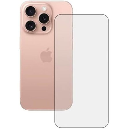 Skærmbeskytter - KSIX SMART YOUR TECH - iPhone 16 Pro - 9H hærdet glas - Sort kant - Dobbeltklæbende