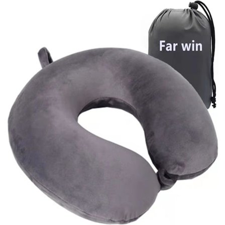 Matkatyyny, 100 % puhdasta muistivaahtoa U-muotoinen niskatyyny, superkevyt kannettava niskatuki, ihanteellinen lentokonetoimistoon, nukkumistyyny (