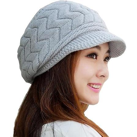 Naisten Talvi L mmin Neulehattu Villa Lumi Hiihto Hattu Visiirill