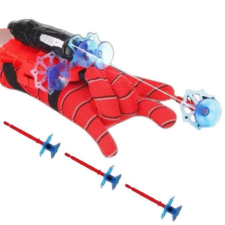 Spider Glove Man Web Shooting Leksaker til børn, Spider Children Plast Rollspel Launcher Glove Hero Movie Launcher med sæt