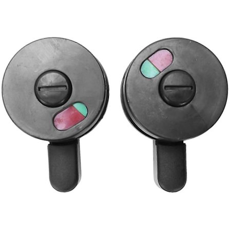 2 stk. Offentlig Toilet Dør Lås Roterende Rød Grøn Indikator Knop Lås