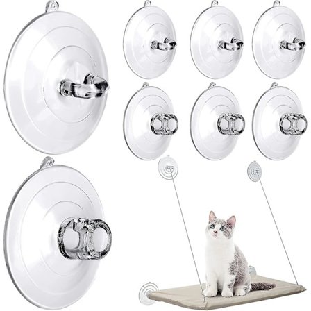 8 stk. sugekopper kattevindueshylde kattevindueshammock udskiftningssugekop til killingekattevindueshylder seng sæde hængekøje kæledyrsartikler Ft