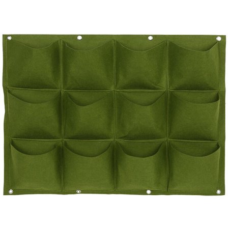 Planteringsväska för trädgård, balkong, vägg, vertikala blomväxter, hängande planteringsmaskin (12 påsar)