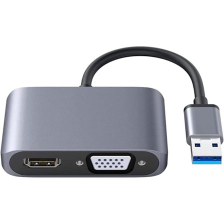 USB 3.0 til HDMI VGA-adapter, USB til VGA HDMI-adapter, understøtter HD