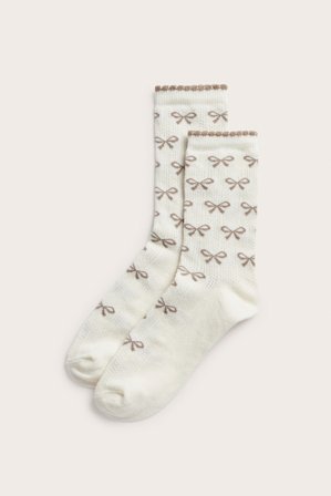 Kappahl | Strumpa i pointelle Beige 34/36 | Beige