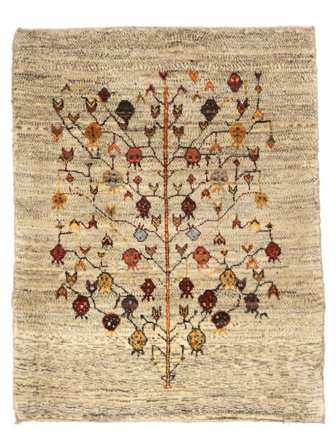 Hand Knotted Oriental Gabbeh Rug 68X86