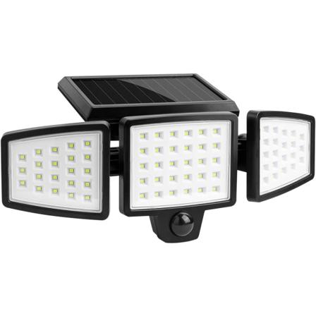 72 LED solcellelys utendørs bevegelsessensor 1200LM 6500K, 360° roterbar