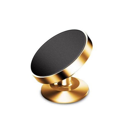 QU-Magnetisk Mobiltelefonholder Stand 360 Graders Cirkulær Bil GPS Luftventilbeslag