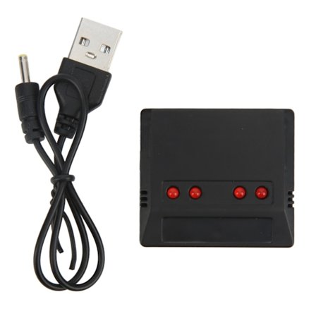 3.7v Lithium Batterioplader JST Stik 4 i 1 Batterioplader til 4 Akset Flymodel