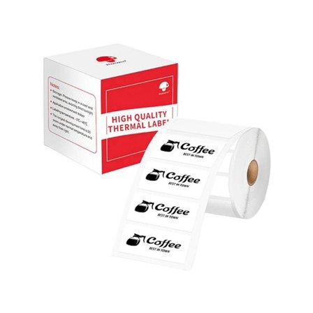 Phomemo tarrat 15x30 mm - 400kpl valkoisia tarra-arkkeja lämpöpainatukseen