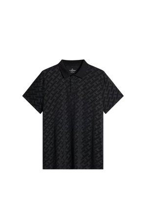 J.Lindeberg - Golf - Bison Jacquard Polo - Black - Homme - XL