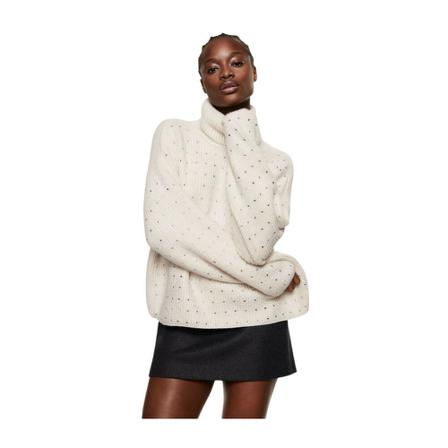 Mango Crystal detail sweatshirt inbo, Dame Rullekraver