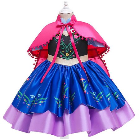 Frozen Princess Anna Dress Girls Dress Suit