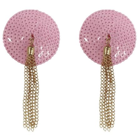 Gjenbrukbar brystvortebeskytter, brystvorteklistremerker med paljetter og frynser, brystvortebeskytter for kvinner og jenter, rød