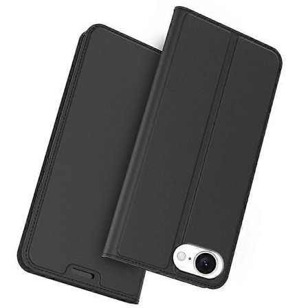 Til iPhone 16e Etui PU Læder Telefon Cover med Kortholder Stand