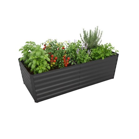 Galvaniseret højbed, 57x180x90 cm