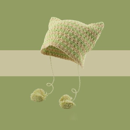 Japanilainen pipo Hattu Bonnet Hatut VIHREÄ